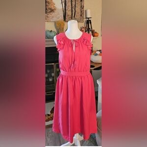 KATE SPADE 'Look For The Silver Lining' Gorgeous Rich Pink Waisted Dress M WOW!!